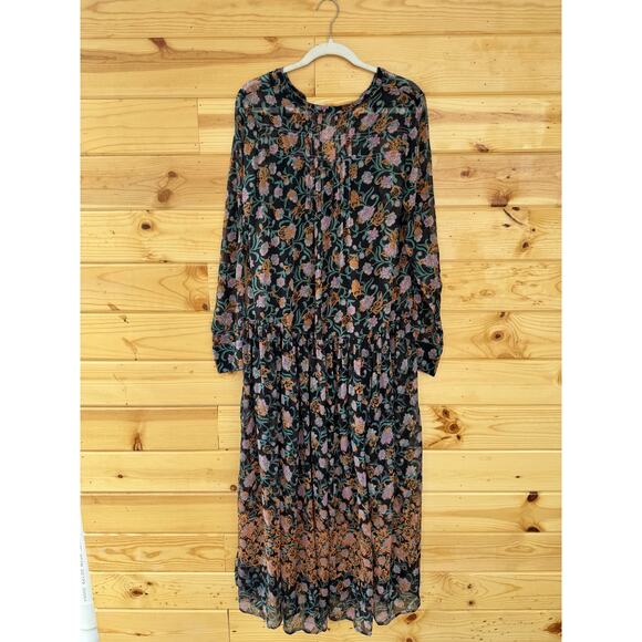 Free People See It Through Maxi Dress Black Combo Size Small - Picture 5 of 7